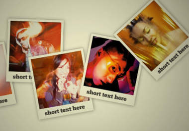 edit this POLAROID slideshow animation video showcasing your 10 images with text placeholder big1