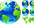 give you 3 different world map vectors on Eps format