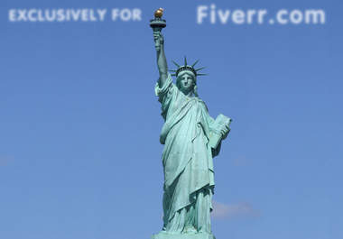 make a video of talking Statue of liberty saying your message big1