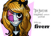 create a Tim Burton inspired cartoon portrait of you or anyone you know