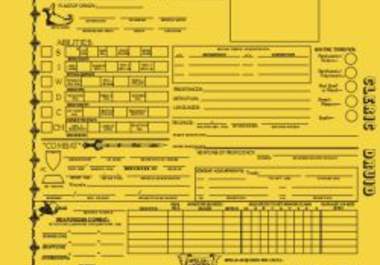 send you Original Advanced Dungeons and Dragons character sheets in PDF format big1