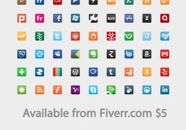 provide 81 individual social network icons big1