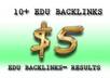 create 5 pr5 to pr7 edu backlinks by commenting on them and ping all the links