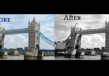 make five color photos into black and white photos big1