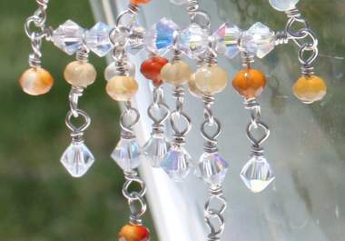 teach you how to make a beautiful pair of chandelier wire wrapped earrings big1