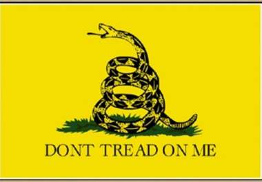 send you 2 Gadsden Rattlesnake Tea Party Flag Stickers big1