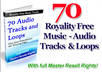 give you 70 Royalty Free Music/Audio Tracks and Loops with PLR