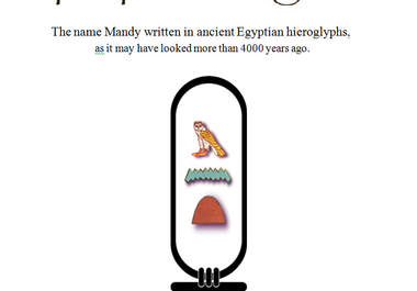 convert Your Name into Ancient Egyptian Hieroglyphics big1