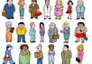create 5 characters based on the names you provide me for your stories