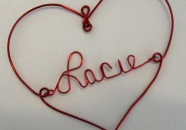 design a Name Heart Valentines Ornament big1