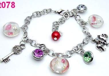 ship you this handmade lampwork glass crystal charm/chain ankle bracelet with shipping included big1
