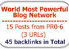 take your SEO work away with 30 to 300 High Quality Backlinks using PR0 to PR6 Blogs