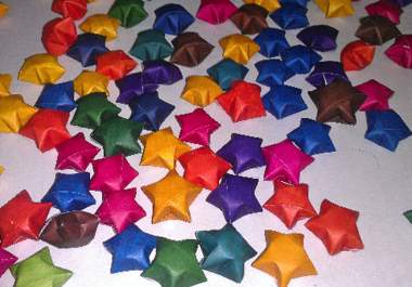 make and mail beautiful textured stars of any 5 color combinations you choose big1