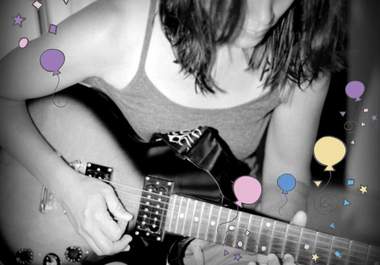 call anyone you choose and sing Happy Birthday to him or her while playing the acoutic guitar big1