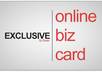 create this online video business card in 720p HD for YouTube, Facebook or your website