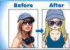create a cartoon out of any 2 images or create 2 Portrait Morphs
