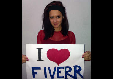 write a fan sign with anything you want and take a picture holding it big1