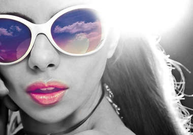 do an beautiful black white Picture with some Colours big1