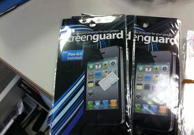 send you a protective film kit two piece set with cleaning cloth for iphone 4 big1