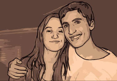 draw a cute portrait of you and your couple big1