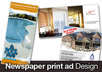 design your poster or newspaper print ad