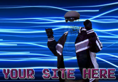 brand this futuristic cyber dancing video with digital special effects for advertising promotion of blog, site, service, music or event big1