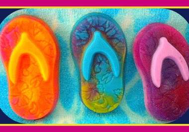 make you an awesome tie dye flip flop soap big1