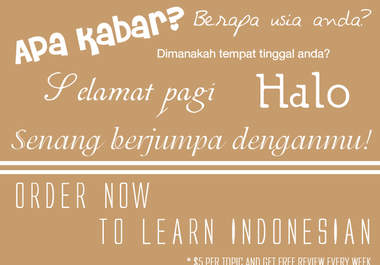 teach you Indonesian language big1