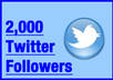 get you 2000 Twitter FOLLOWERS on your Twitter account to increase your followers count without the need of your Twitter password