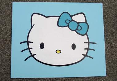 create a hello kitty painting big1