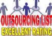 give You My Hundreds Of Cheap OUTSOURCING List with Excelent Track Record That Support Your Businesses in Long Term