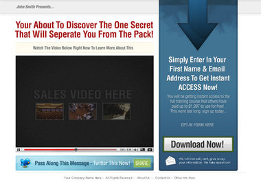 give you 4 professional video squeez templates big1