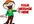 design your message beside cartoon mascot