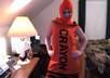 dance around in a crayon outfit, wish someone happy birthday or promote a business