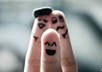 have 5 picture on design my fingers of holding your message