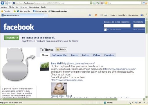paste the link to join your Facebook page on my wall for 3 days running, become a fan of it, and also recommend it to all my contacts big1