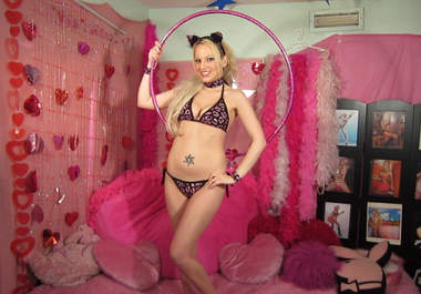 hula hoop for you in a sexy little leopard bikini big1