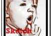 create great sketch effect of your picture/portrait just only