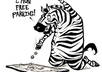 draw a cartoon animal doing something absurd small1