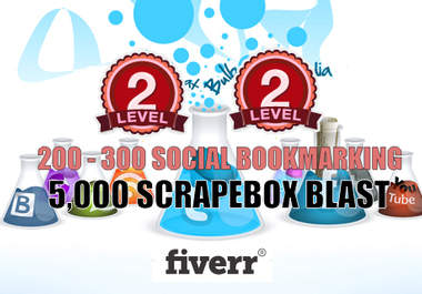 create 200 to 300 Unique Dofollow Social Bookmarking ★ 5,000 Scrapebox Blast on Them ★ Dripped submission ★ Complete Report big1