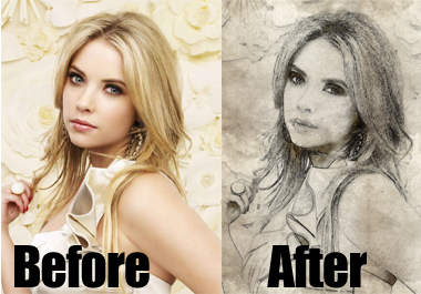 turn five pictures into an art sketch big1