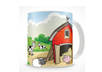 design an unique 3d ceramic MUG with the handle