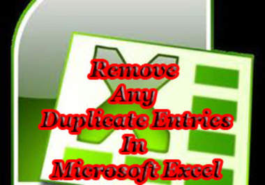 find and Delete or Colour in Red, Any DUPLICATE Entries in Microsoft Excel worksheets with a maximum of 100,000 entries per Gig big1