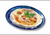 write your name with authentic hummus