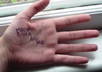 write your message on my hand or fingers