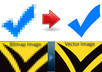 create a vector version up to 2 of your images, logos, pictures