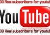 500 Real subscribers for youtube