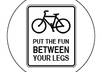 make a large vertical put the fun between your legs pinback button small1