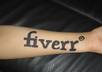 paint message, logo or company name for advertisement and cartoon for kids on my wrist, hand, palm or forearm small1