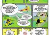create happy birthday, proposal, wishing, other message with Comics , superheroes and toons, 1 page of cartoons saying ur word only
